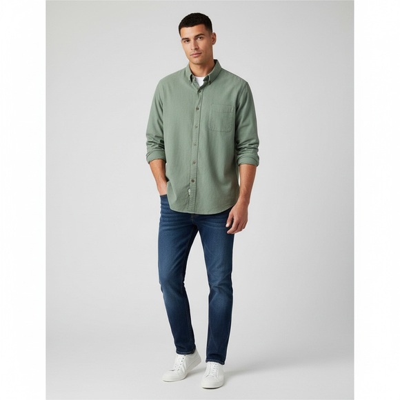 J. CREW Textured Corduroy Button Down Shirt Sage Green Size XXL NEW - Picture 9 of 9